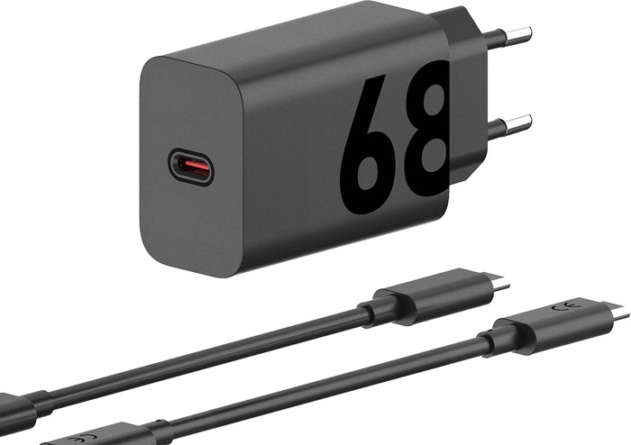 Motorola Power Delivery Oplader 68W Zwart + Usb C Kabel 1m Zwart Kunststof Main Image