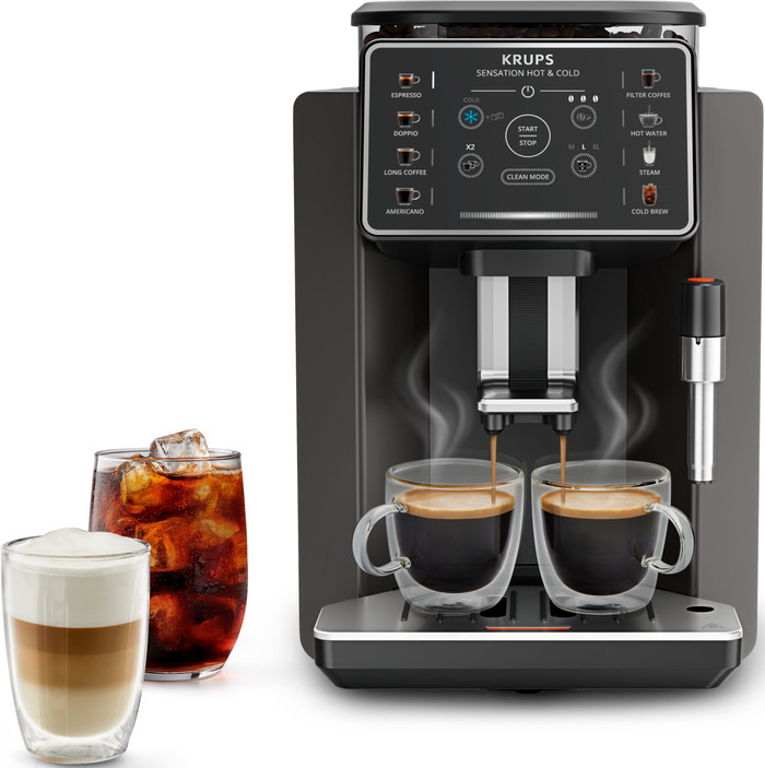Krups Sensation Hot & Cold EA913H Zwart Main Image