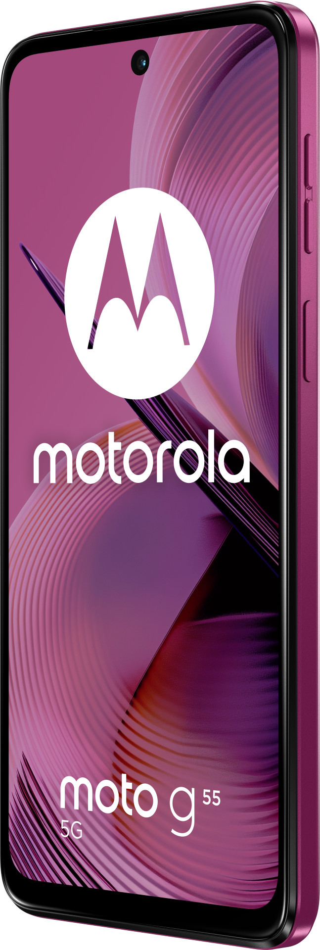Motorola Moto G55 256GB Paars 5G + Just in Case Tempered Glass Screenprotector rechterkant