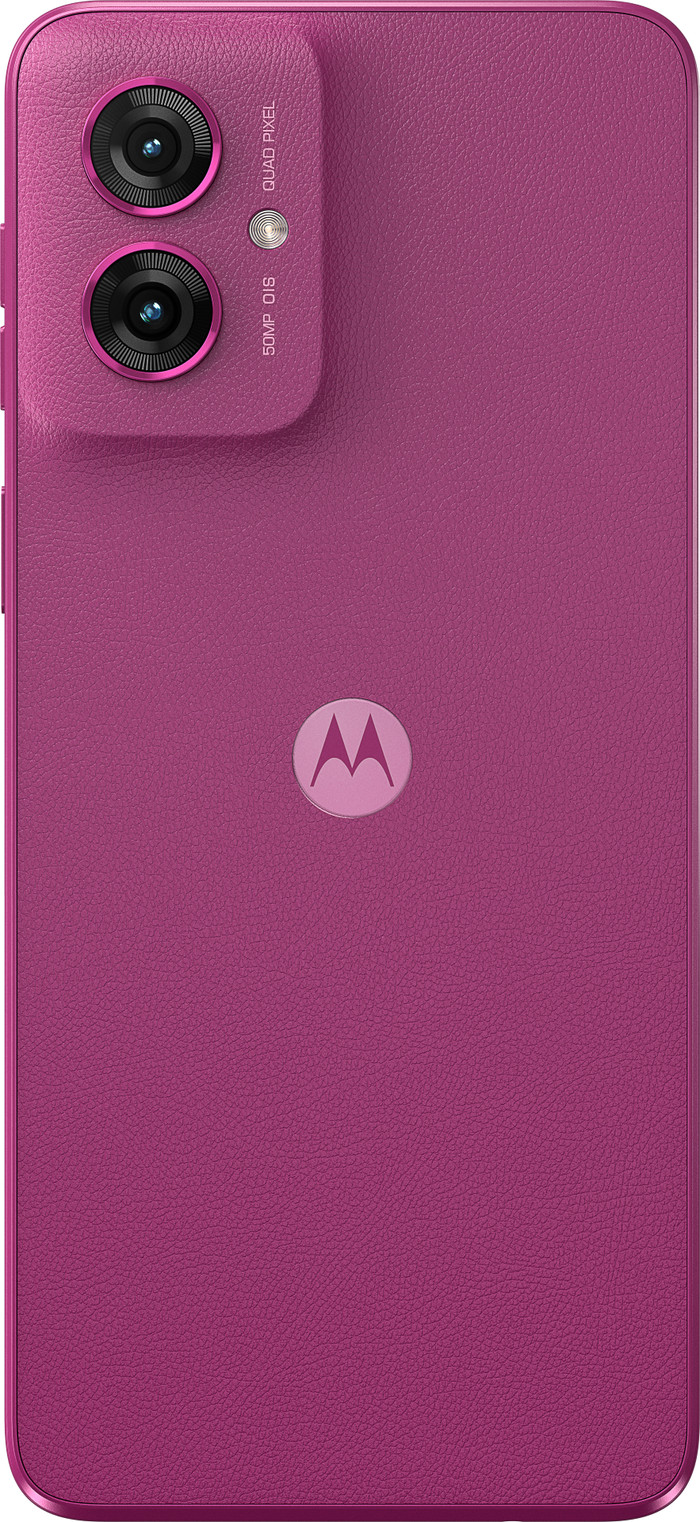 Motorola Moto G55 256GB Paars 5G + Just in Case Tempered Glass Screenprotector achterkant