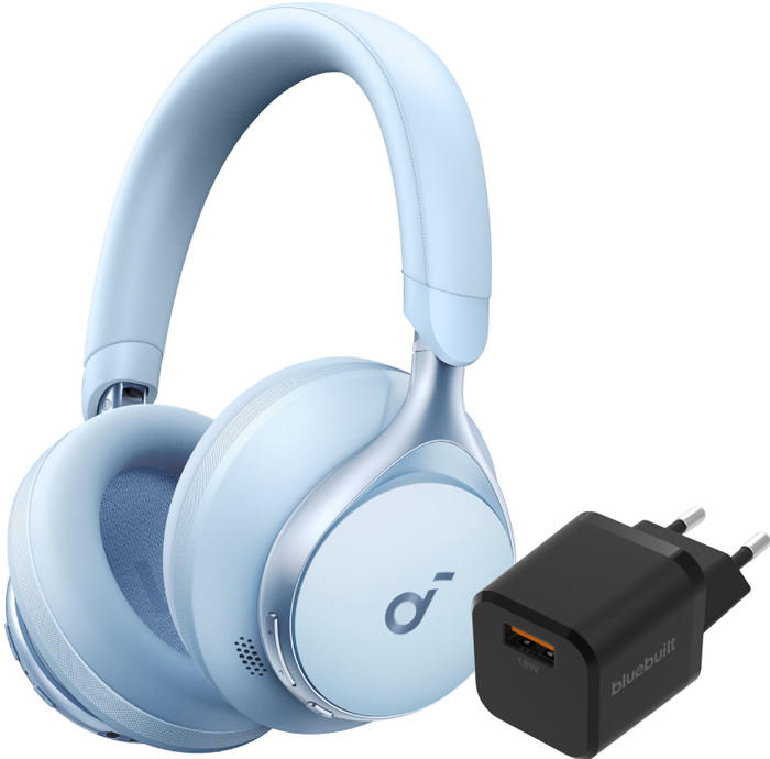 Soundcore Space One Blauw + BlueBuilt Quick Charge Oplader met Usb A Poort 18W Zwart Main Image