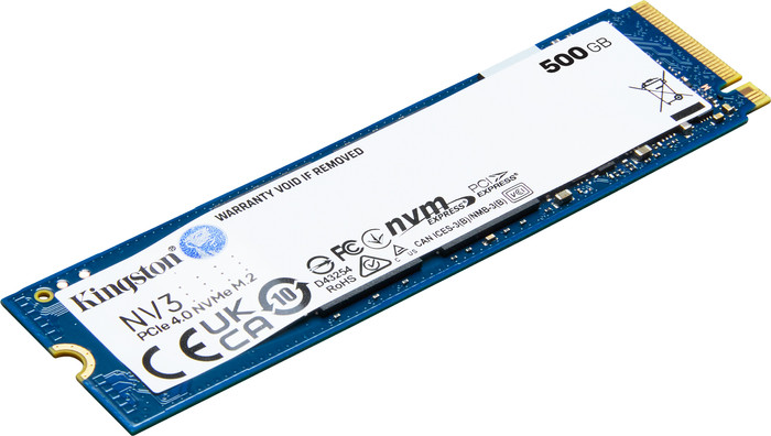 Kingston NV3 PCIe 4.0 NVMe SSD 500GB bovenkant