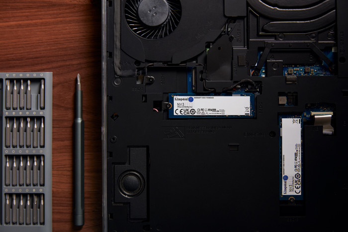 Kingston NV3 PCIe 4.0 NVMe SSD 500GB product in gebruik