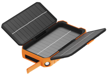 Xtorm Solar Power Bank with Fast charging 10,000mAh and Stand right side