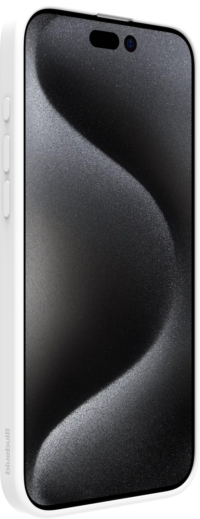 BlueBuilt Back Cover iPhone 16 Pro Max Wit + Privacy Filter Screenprotector Glas voorkant