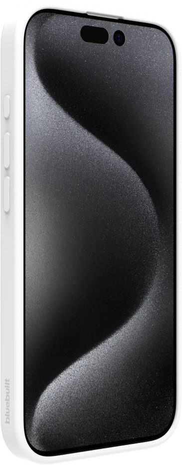 BlueBuilt Apple iPhone 16 Pro Book Case Leer Zwart + Screenprotector Glas Duo Pack achterkant