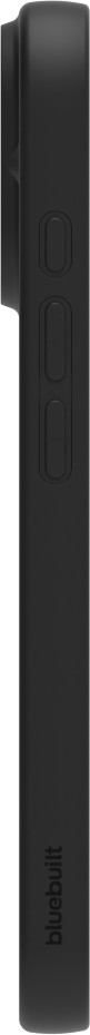 BlueBuilt Back Cover iPhone 16 Zwart + Screenprotector Glas linkerkant