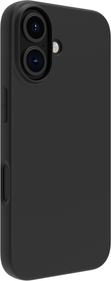 BlueBuilt Back Cover iPhone 16 Zwart + Screenprotector Glas voorkant