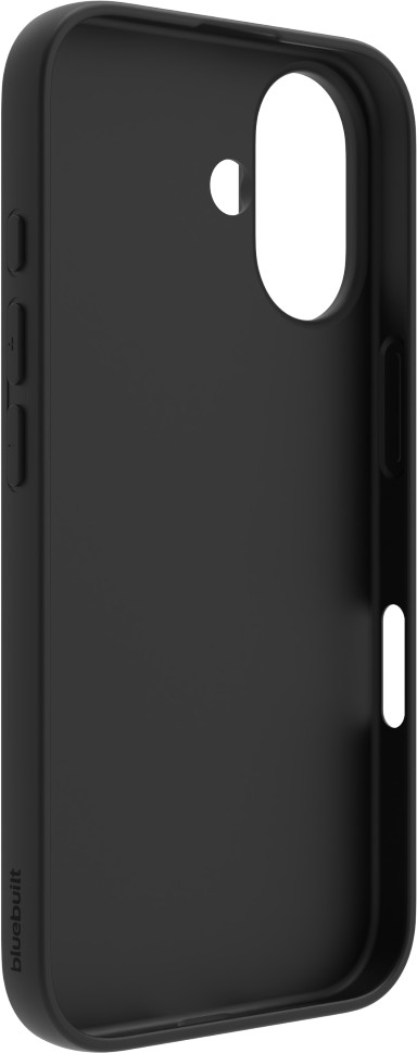 BlueBuilt Back Cover iPhone 16 Zwart + Screenprotector Glas voorkant