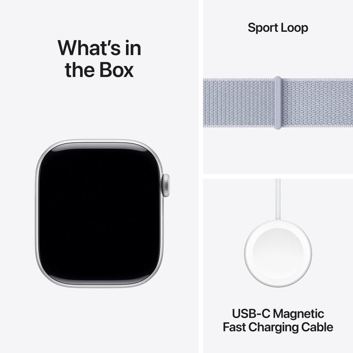 Apple Watch Series 10 4G 46 mm Argent Boucle Sport visuel fournisseur