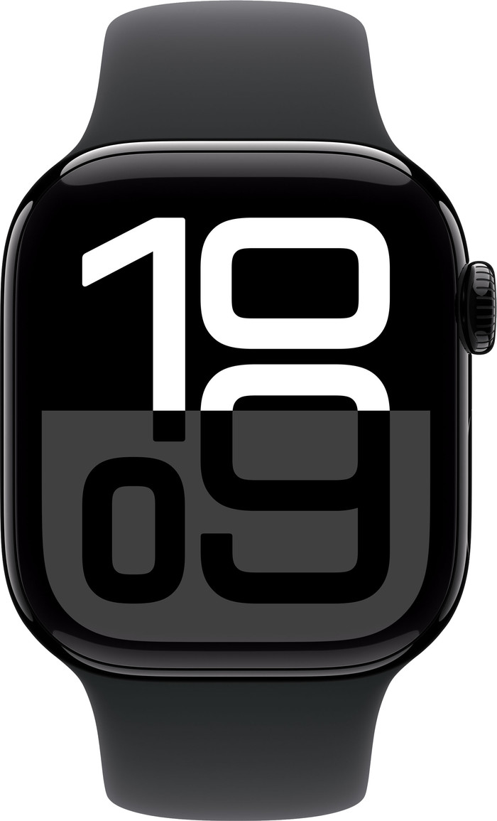Apple Watch Series 10 4G 42 mm Noir Bracelet Sport M/L avant