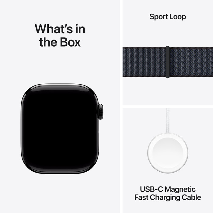 Apple Watch Series 10 4G 42mm Zwart Sport Loop accessoire