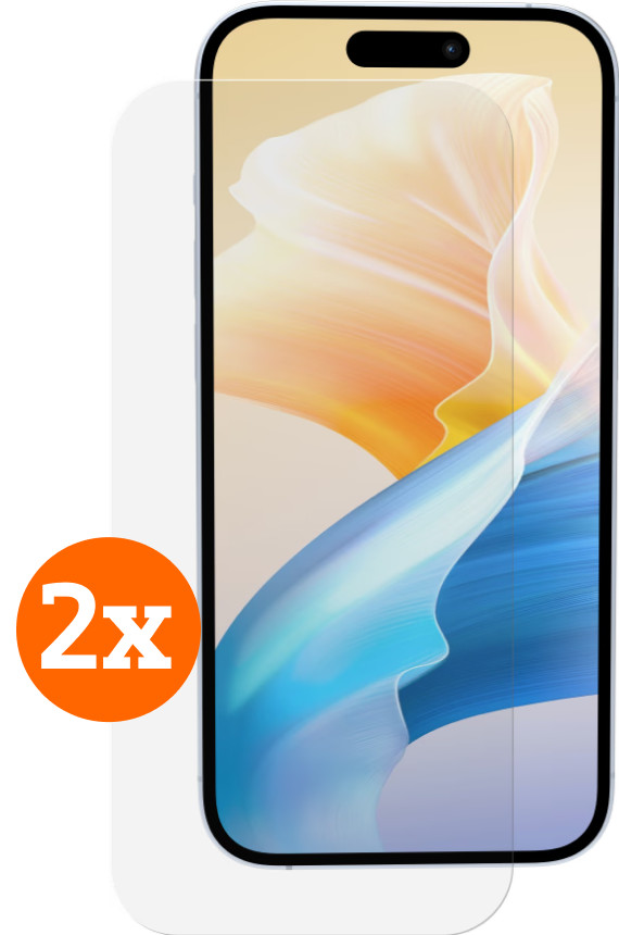 BlueBuilt Apple iPhone 16 Pro Max Screenprotector Glas Duo Pack Main Image