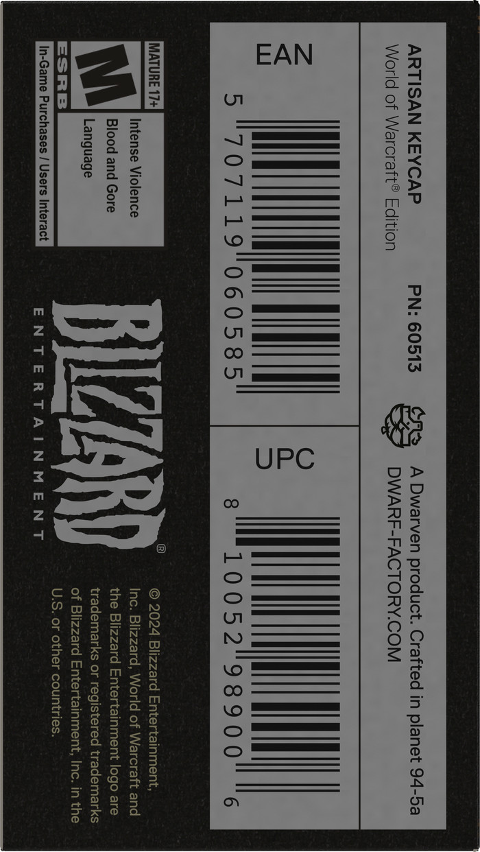 SteelSeries Artisan Keycap World of Warcraft Edition emballage