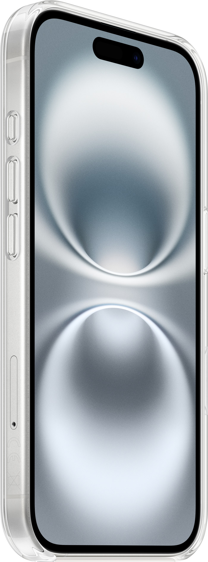 Apple iPhone 16 Back Cover avec MagSafe Transparent côté gauche