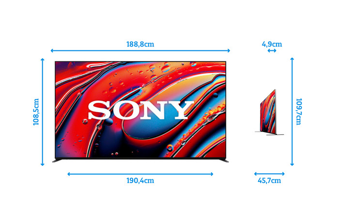 Sony 85" Bravia 9 4K QLED XR Mini-led (2024) + Sony Bravia Theatre Bar 9 visual Coolblue 4