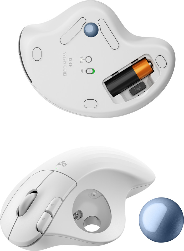 Logitech ERGO M575S Wireless Trackball Muis Wit visual leverancier