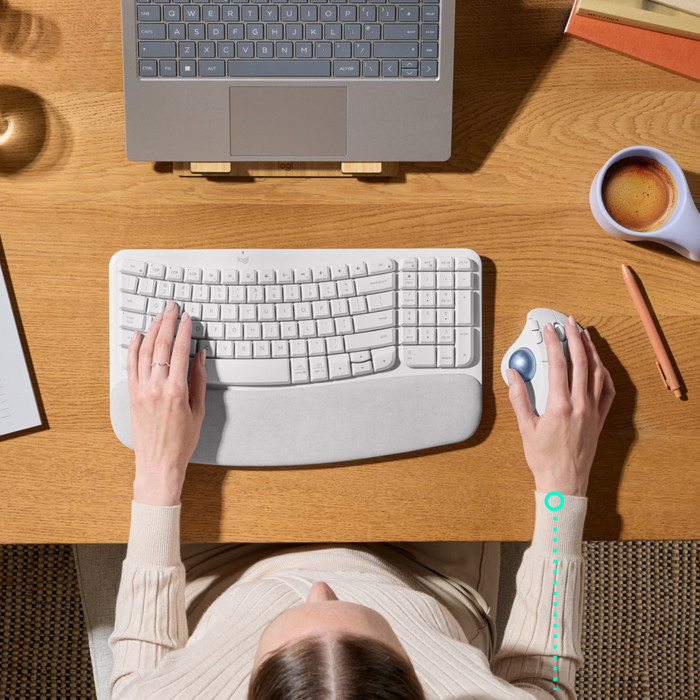 Logitech ERGO M575S Wireless Trackball Muis Wit visual leverancier