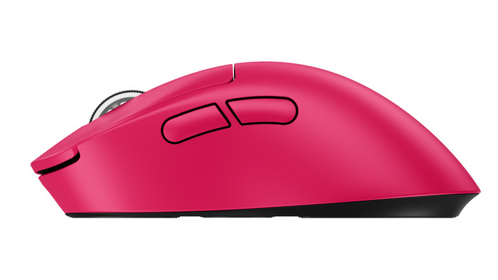 Logitech G PRO X SUPERLIGHT 2 DEX LIGHTSPEED Wireless Gaming Mouse Magenta left side