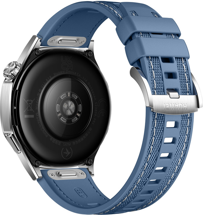 Huawei Watch GT5 Zilver/Blauw 46mm achterkant