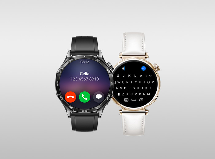 Huawei Watch GT5 Zilver/Blauw 46mm product in gebruik