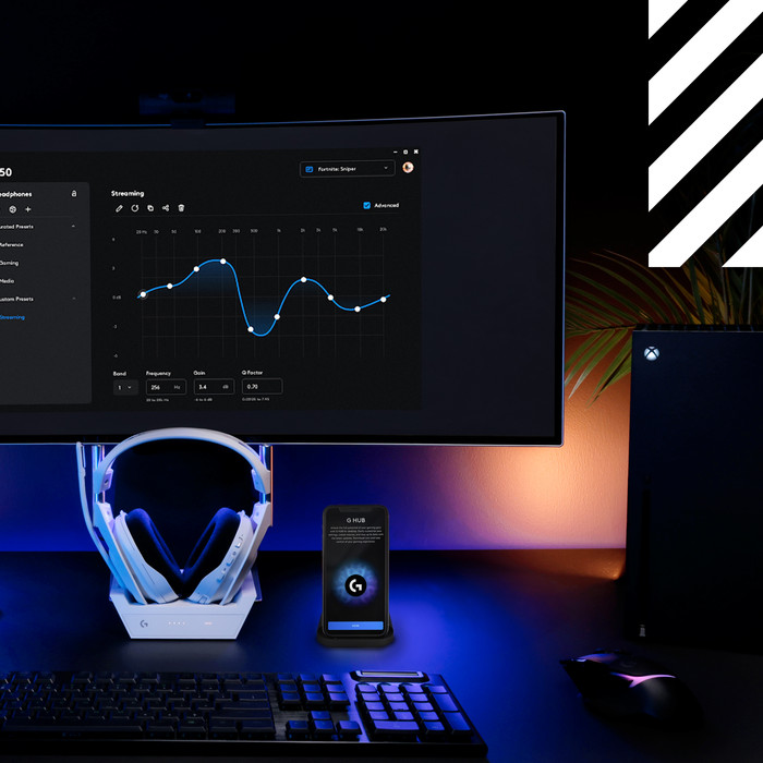 Logitech G Astro A50 Lightspeed Wit product in gebruik
