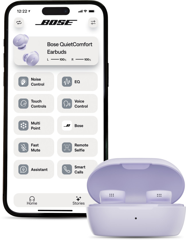 Bose QuietComfort Earbuds Purple detail