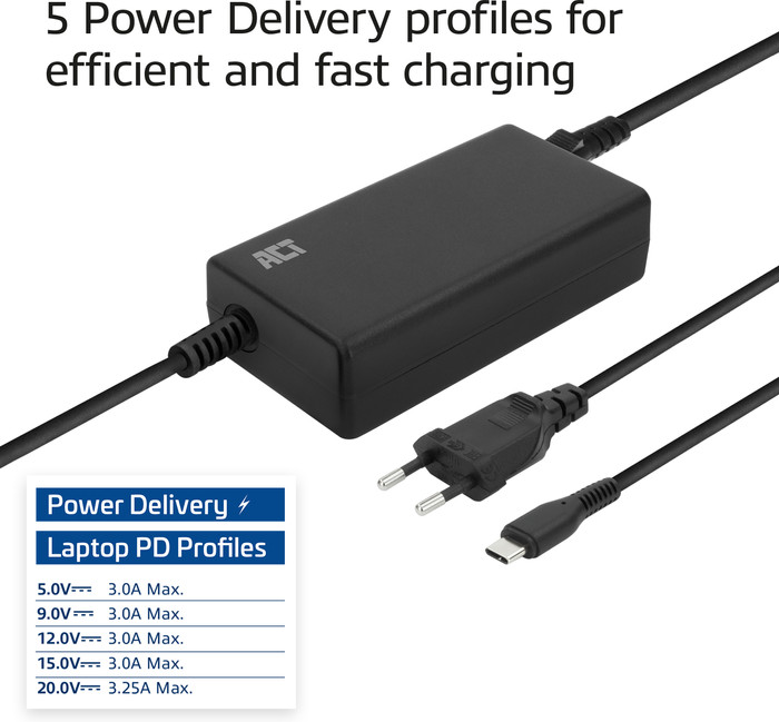 ACT AC2005 USB-C Laptop Oplader met Power Delivery 65W visual leverancier
