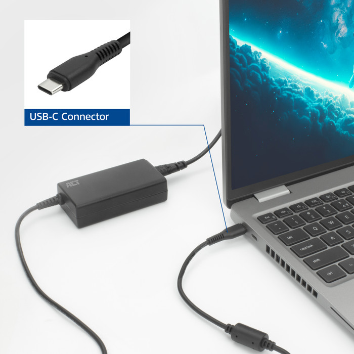 ACT AC2005 USB-C Laptop Oplader met Power Delivery 65W visual leverancier