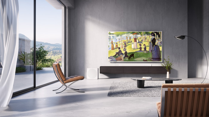TCL 65A300 PRO NXTVISION product in use