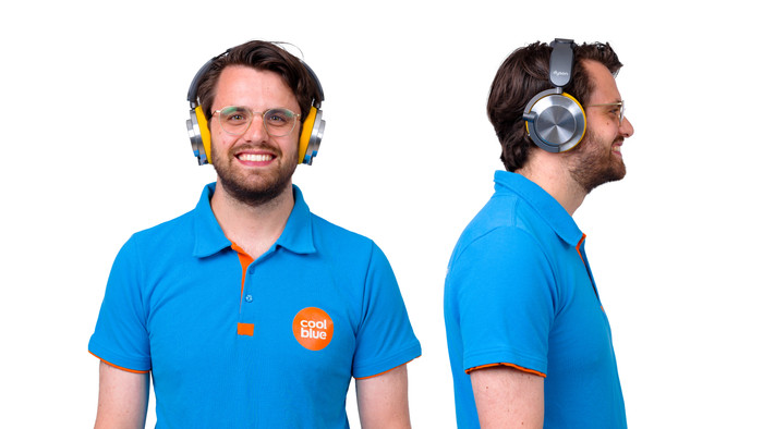 Dyson OnTrac Aluminium + Coussinets Noir + Écouteurs Bleu visuel Coolblue 1