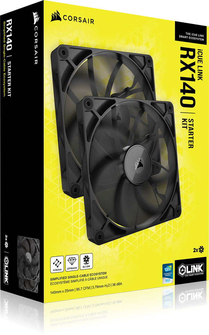 CORSAIR iCUE LINK RX140 - Dual Fan Kit packaging