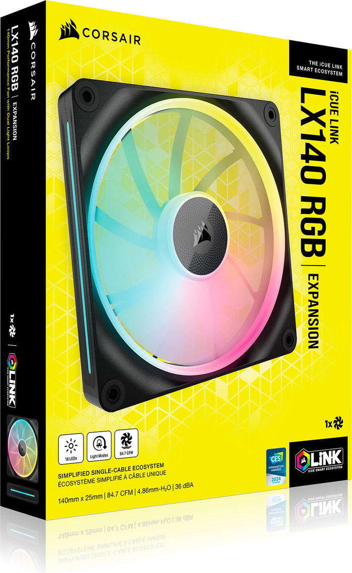 Corsair iCUE LINK LX140 RGB - Single Fan emballage