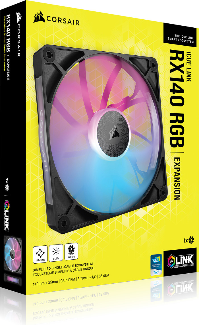 Corsair iCUE LINK RX140 RGB - Single Fan emballage