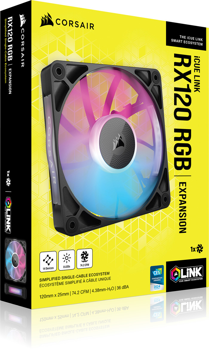 Corsair iCUE LINK RX120 RGB - Single Fan verpakking