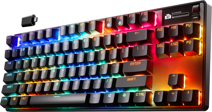 SteelSeries Apex Pro TKL Wireless Gen 3 Gaming Keyboard QWERTY right side