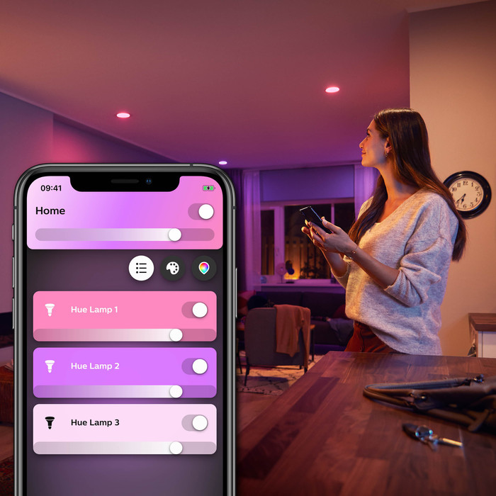 Philips Hue Centura Recessed Spot Light White and Color - Round -  White - 3-pack visual supplier