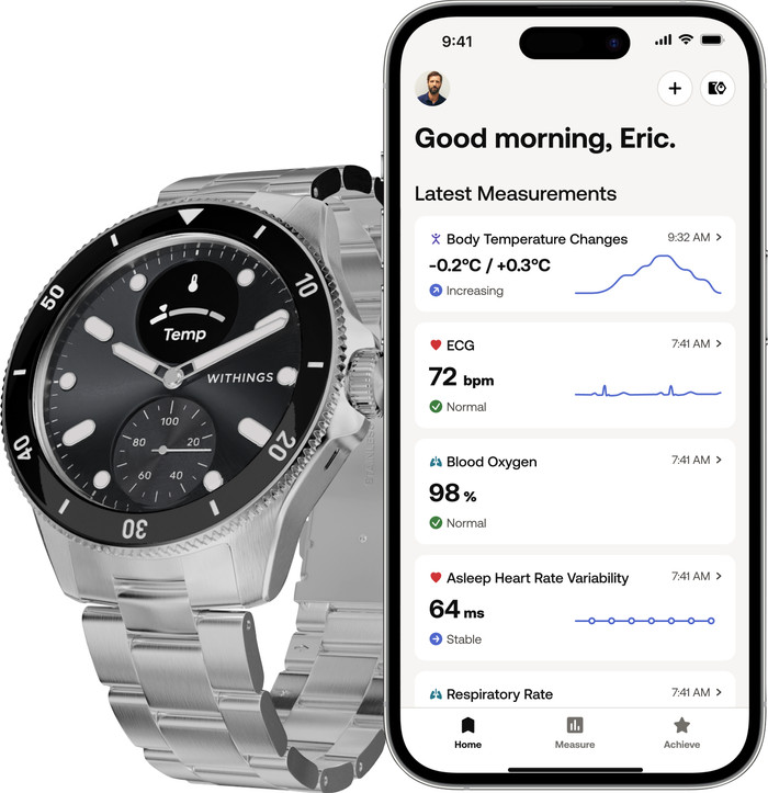 Withings Scanwatch Nova Zwart product in gebruik