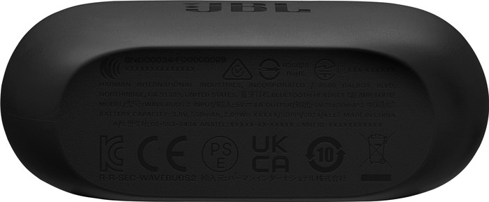 JBL Wave Buds 2 Zwart onderkant
