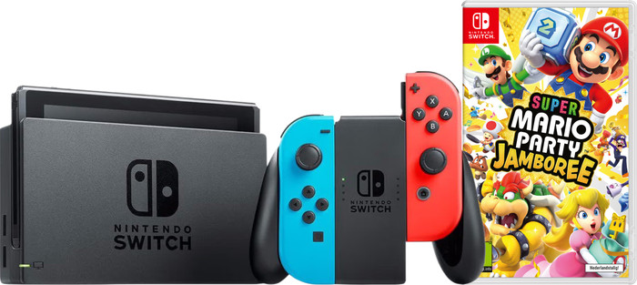 Nintendo Switch Rood/Blauw + Mario Party Jamboree Main Image