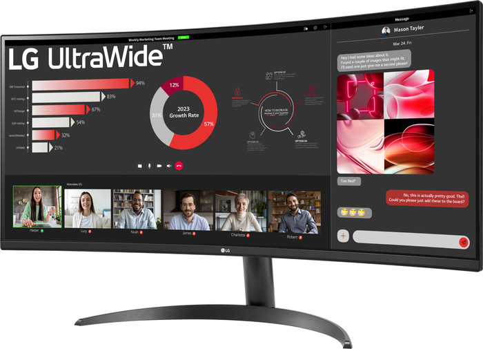 LG UltraWide 34WR50QK-B voorkant