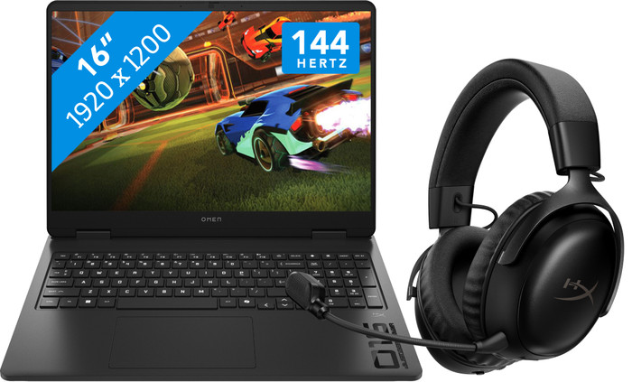 HP OMEN 16-am0975nb + HyperX Cloud III S Wireless Zwart Main Image