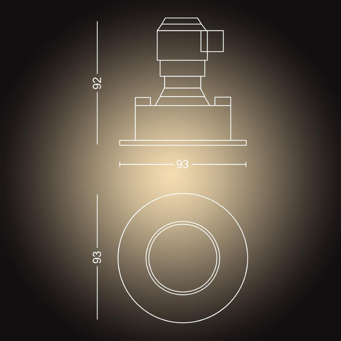 Philips Hue Adore Recessed Spot Light Bathroom White Ambiance - round- Chrome visual supplier