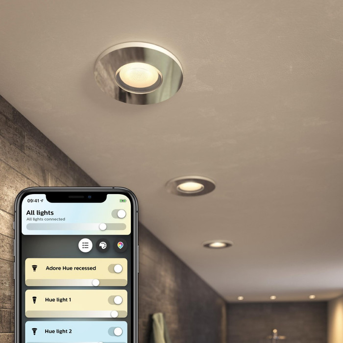 Philips Hue Adore Recessed Spot Light Bathroom White Ambiance - round- Chrome visual supplier