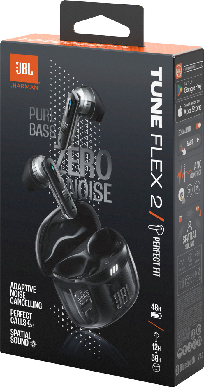 JBL Tune Flex 2 Ghost Black packaging