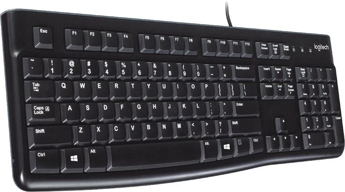 Logitech K120 Wired Keyboard AZERTY left side