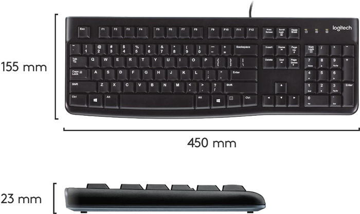 Logitech K120 Wired Keyboard AZERTY detail