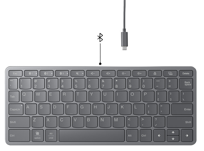 Lenovo Multi-Device Wireless Keyboard AZERTY top