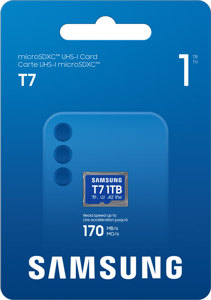 Samsung MicroSDXC T7 1TB 170MB/s verpakking