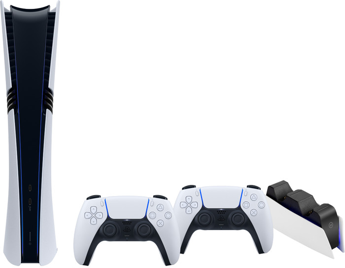 PlayStation 5 Pro Digital Edition + Extra Controller Wit + Oplaadstation Main Image